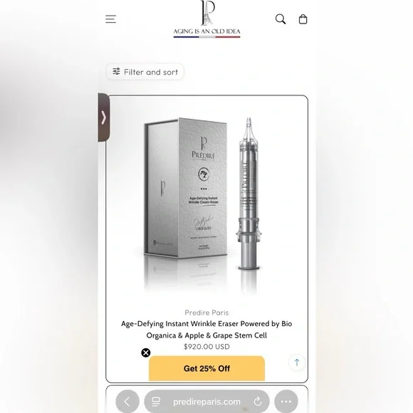 Predire Age-Defying Instant Wrinkle Eraser With Stem Cells MSRP $920
